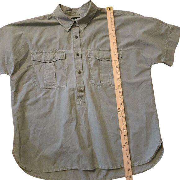 J. Crew Size 8 Boxy Shirt Button Up Forest Safari Green Earthy Preppy - Picture 7 of 7